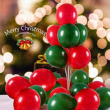 100PCS Red and Green Latex Balloons 12 Inch for Christmas Birthday and Party Decorations