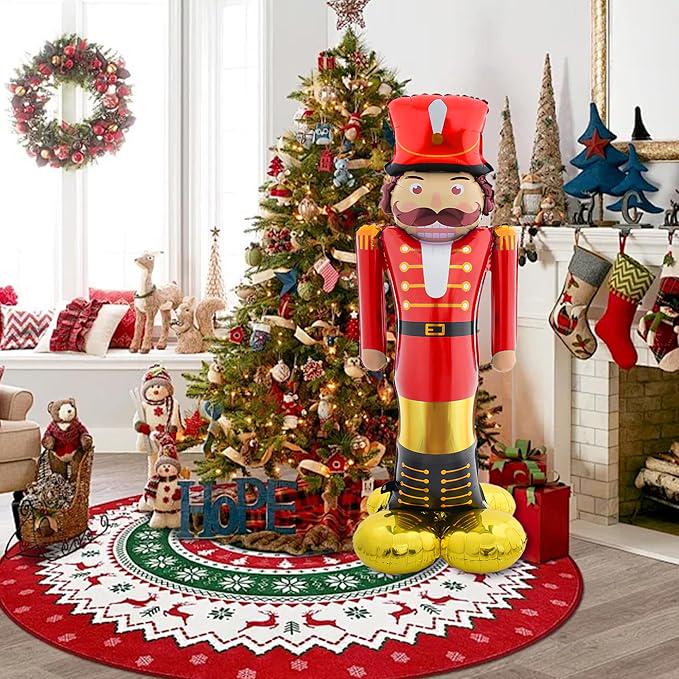 65-Inch Life-Sized Nutcracker Foil Balloon for Christmas Party and Holiday Decorations