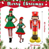 65-Inch Life-Sized Nutcracker Foil Balloon for Christmas Party and Holiday Decorations