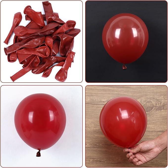 Ruby Red Balloon Arch Kit: Latex Party Decorations (129 Pcs)