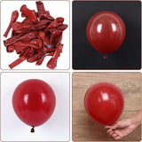 Ruby Red Balloon Arch Kit: Latex Party Decorations (129 Pcs)