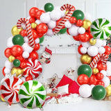 Christmas Balloon Arch Kit: Candy Cane & Gingerbread Garland (126 Pcs)