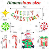 13pcs Santa Claus Christmas Balloon Set for Party and Holiday Decorations