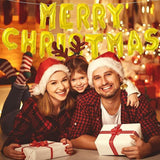 16 Inch Gold Merry Christmas Balloons Banner for Xmas Party Decorations