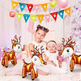 6pcs Reindeer 3D Balloons for Christmas Party and Birthday Decorations