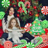 14pcs Xmas Tree and Candy Cane Balloons Set for Christmas Party Decorations