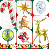 114PCS Christmas Balloon Garland Kit Red Pink Green Blue Balloons for Holiday Decor