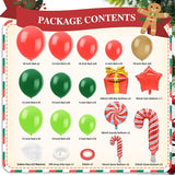 148PCS Christmas Balloon Garland Kit Red Gold Green Balloons for Holiday Party Decor