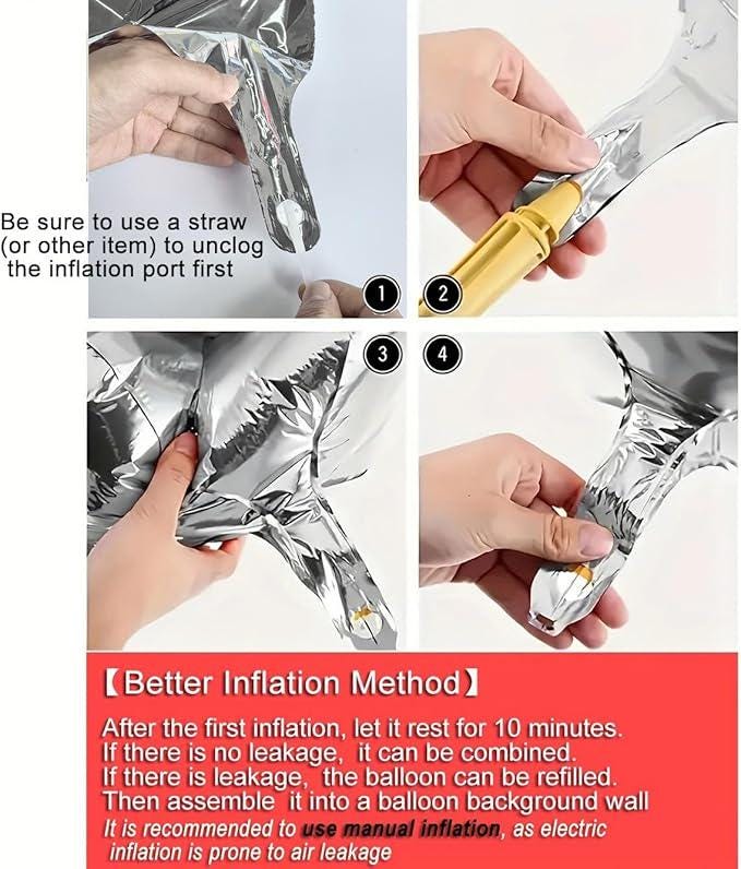 50PCS Christmas Balloon Arch Kit Red Green Square Foil Balloons for Party Decor