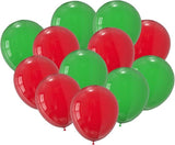 100 PCS 12 Inch Red Green Latex Balloons for Christmas New Year Party Decor