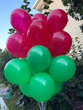 100 PCS 12 Inch Red Green Latex Balloons for Christmas New Year Party Decor