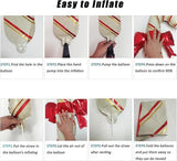 3 PCS Christmas Balloons Set Bow Candy Cane Santa Claus Foil Party Decorations