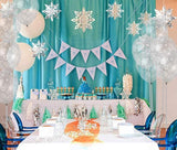 50 PCS Winter Snowflake Balloons Christmas Holiday Party Decorations Supplies