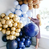 Navy Blue Balloon Set 130pcs Dark Blue Balloons in Multiple Sizes for Party Decorations