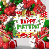 153-Piece Red Christmas & Birthday Balloon Garland Kit for Kids, Adults and Family