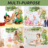 Sage Green & Gold Balloon Garland Kit: Metallic Party Decor