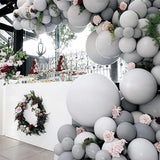 Gray Balloon Garland Kit: 140-Piece Matte Latex Arch