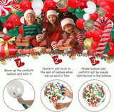 Christmas Balloon Garland Kit: Red, Green, Gold & Candy Foils