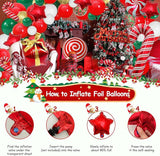 Christmas Balloon Garland Kit: Red, Green, Gold & Candy Foils