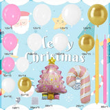 Christmas Balloon Arch Kit: Pink, White & Gold Party Decor