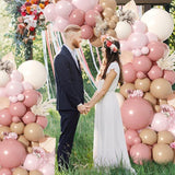 Dusty Pink Balloon Arch Kit: Boho Party Garland Décor