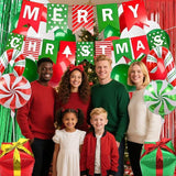 Christmas Balloon Garland Kit: Candy Cane, Gift Box Foil Balloons