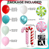 Christmas Balloon Garland Kit: Red, Teal, Pink, Green, Candy Theme