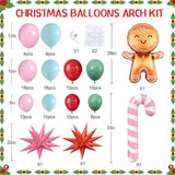 Pastel Christmas Balloon Arch Kit | Gingerbread Candy Cane Décor