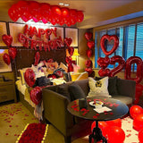 Red Balloon Arch Kit 124Pcs Latex Balloons in Various Sizes for Christmas Birthday Party