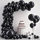 145-Piece Black Balloon Arch Kit in Various Sizes for Birthday Graduation and Party Decor