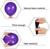 122-Piece Dark Purple and Black Balloon Arch Kit with Silver Metallic Balloons for Party