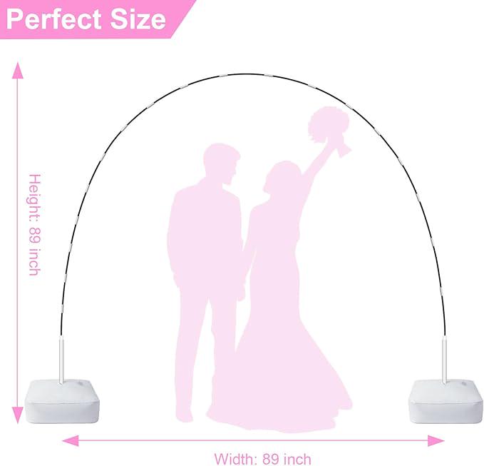 7.4FT Balloon Arch Stand Kit with Base for Wedding Baby Shower Birthday Party Decor