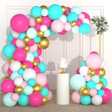 Pastel Balloon Arch Kit: Teal, Pink, Green & Gold Party Decor