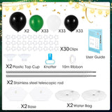 Balloon Column Stand Kit (Set of 2): Green, Black & White Party Decor