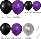 Skull Halloween Balloon Arch Kit Purple Black Garland for Party & Home Decor