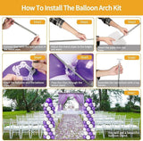 Set of 2 Balloon Column Stand Kit 6.6ft Adjustable Metal Pillars for Party Decor