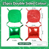 25 Pcs Red Green Foil Balloon Wall Backdrop Double Sided Balloons for Party Decor