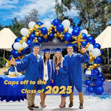 Royal Blue & Gold Balloon Garland Kit with Star Balloons