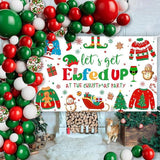 101 Pcs Friendsmas Christmas Balloon Arch Kit with Elf & Ugly Sweater Balloons for Party