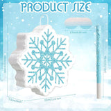 Winter Wonderland Christmas Pinata with Blindfold and Bat for Snowflake Theme Party