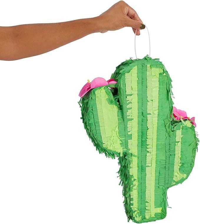 Cactus Piñata for Taco Party, Adult Party Fun, Easy Fill and Durable Design