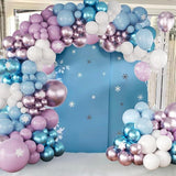 Winter Blue Purple Snowflake Balloon Arch Kit for Birthday & Baby Shower