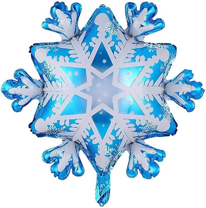 118-Piece Snowflake Balloon Arch Kit Silver Blue White Winter Party Decor