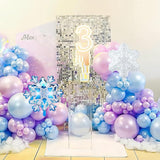 Winter Wonderland Balloon Arch Kit Pink Purple Blue Silver Party Decor