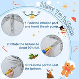 108-Pc Winter Wonderland Snowflake Balloon Arch Kit Blue White Silver Decor