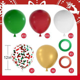 60 Pack Red and Green Confetti Balloons for Christmas Birthday and Party Decorations