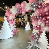 60PCS Pink Winter Wonderland Balloons Set for Princess Baby Shower Party Decor