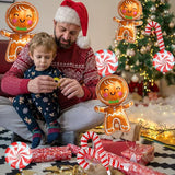 Gingerbread and Candy Cane Foil Balloons Set for Christmas and Holiday Party Decor