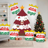 6PCS Christmas Cake Foil Balloons Set for Holiday Birthday and Party Decorations