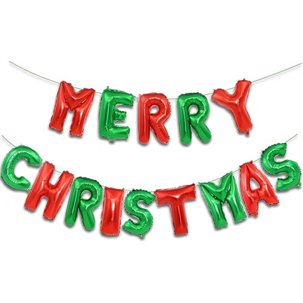Merry Christmas Letter Foil Balloon Banner for Holiday Party Decorations